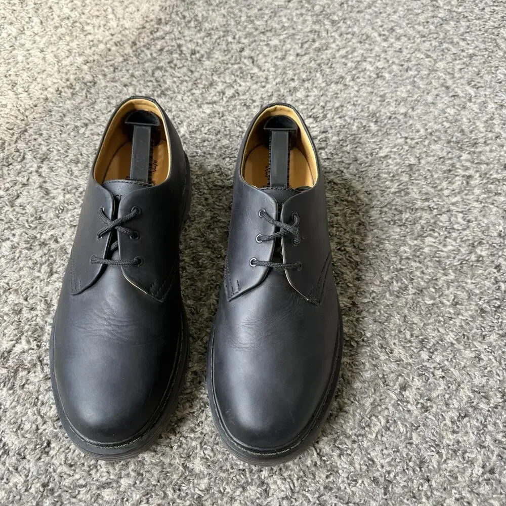 Skechers Shoes Mens 11 Black Chunky Platform Lug Sole Leather Oxford Vintage Y2K